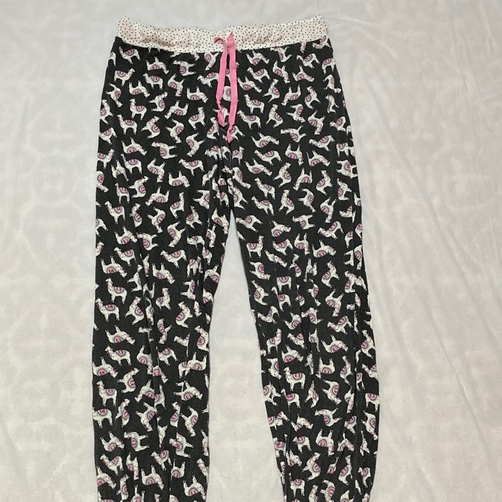 Llama printed pajama pants